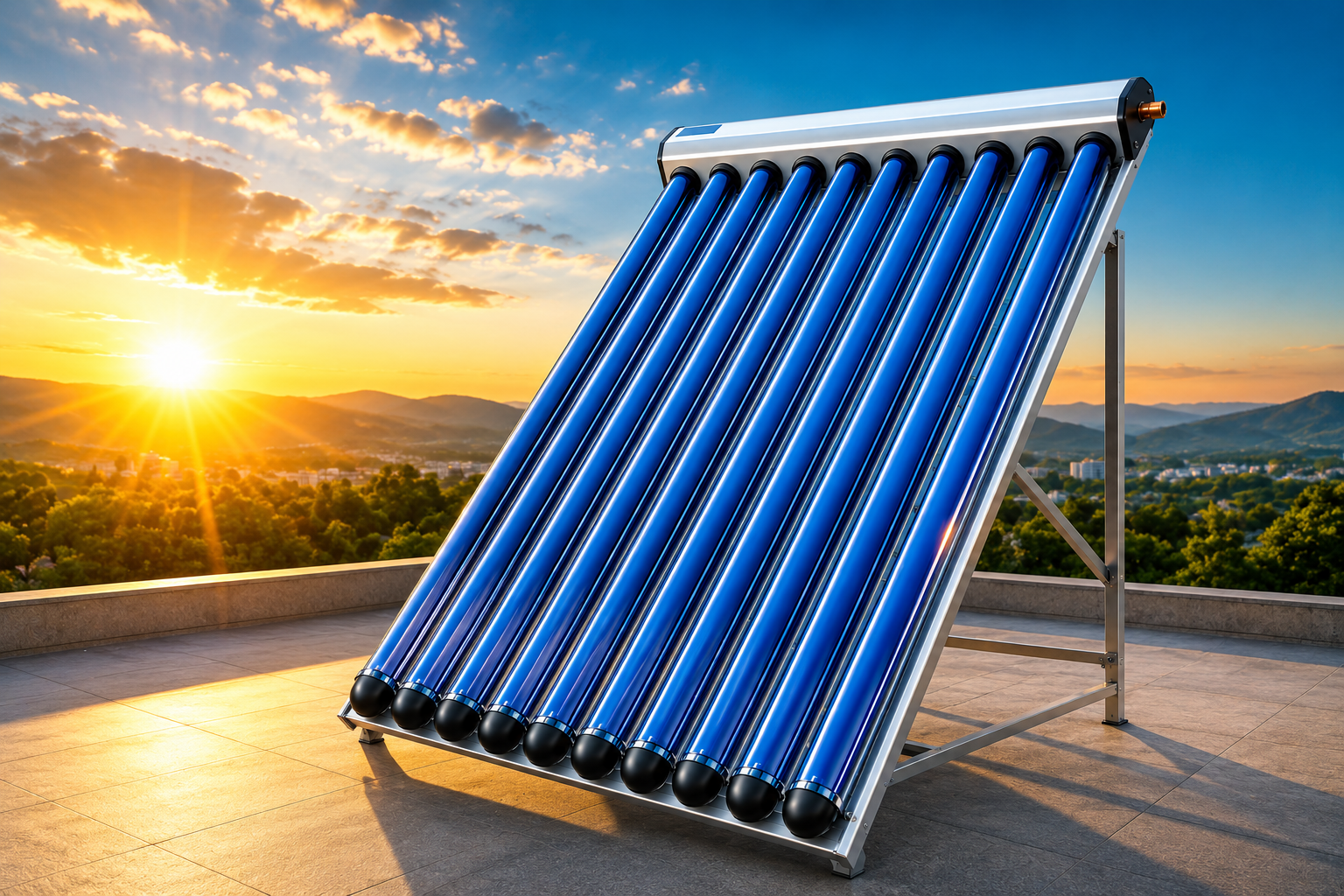 Evacuated Tube Collector supplied and installed by Novatussolar in Pune